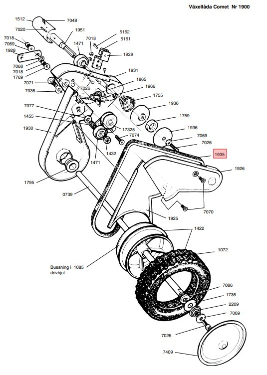 Klippo drive belt Comet, Pro S, Pro 21 S