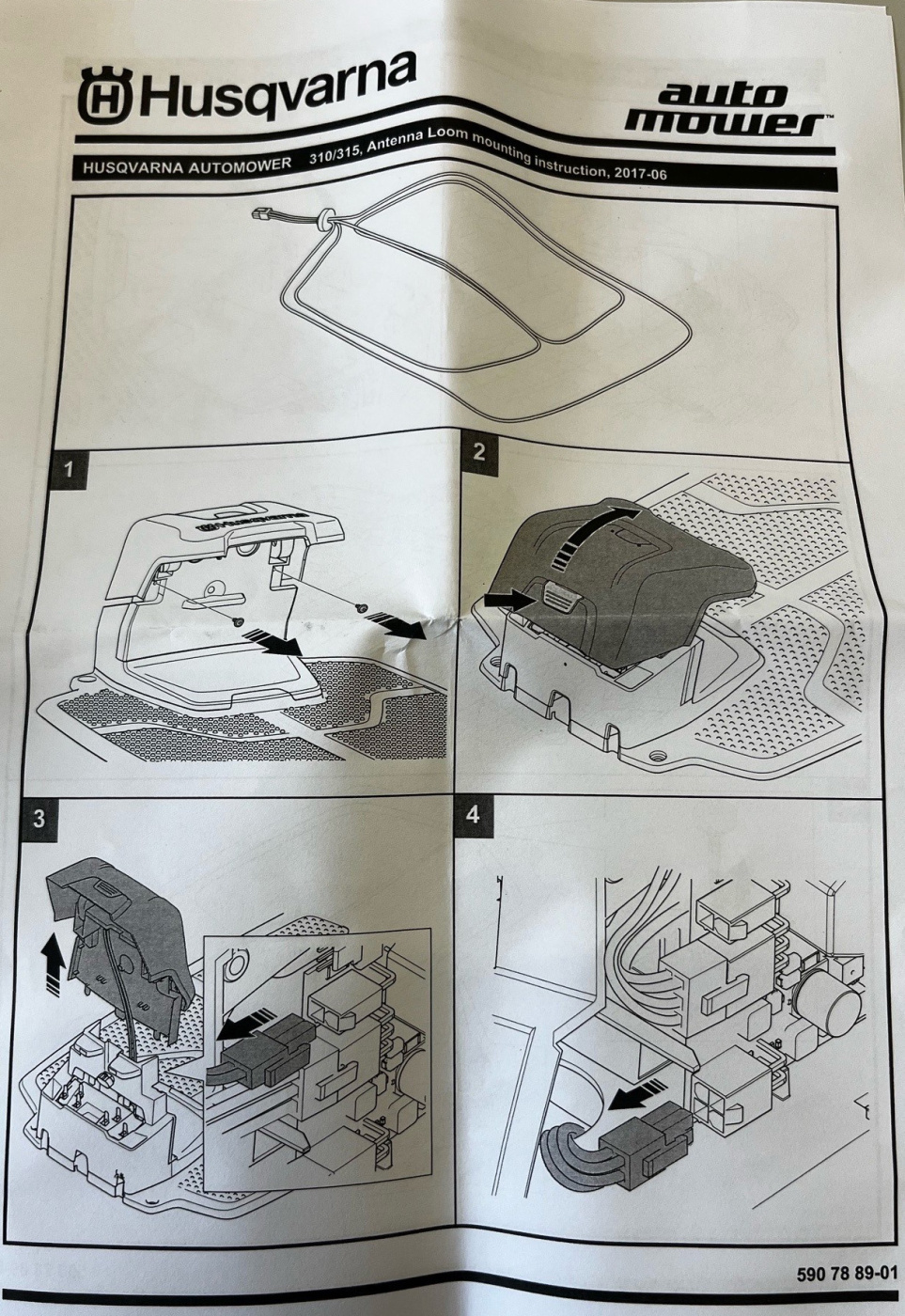 Antenna charging station Automower 310, 315, 315X