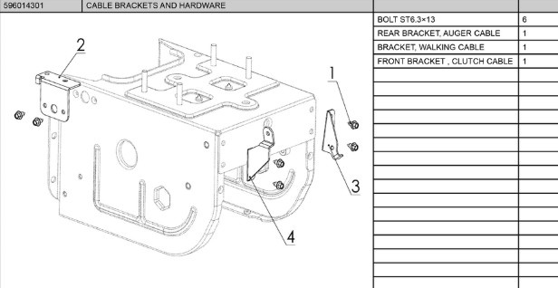 Cable brackets and hardware