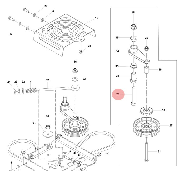 Bolt external hexagon head 1/2