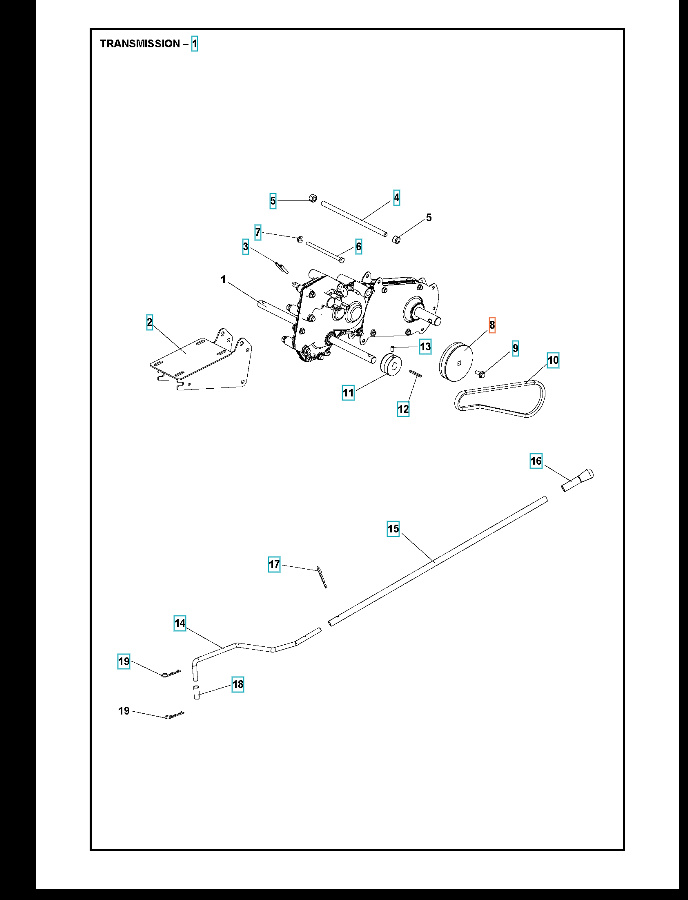 Pulley Transmission Belt Ãƒ 1 5986813-01